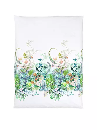 CHRISTIAN FISCHBACHER | Satin Deckenbezug SPRING BREEZE 140x200cm Weiss/Blumen | 
